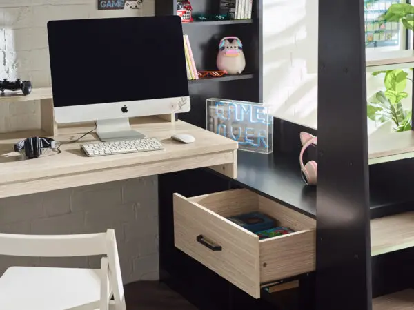 Blaze Gaming Highsleeper - Black And Pale Wood - Image 13