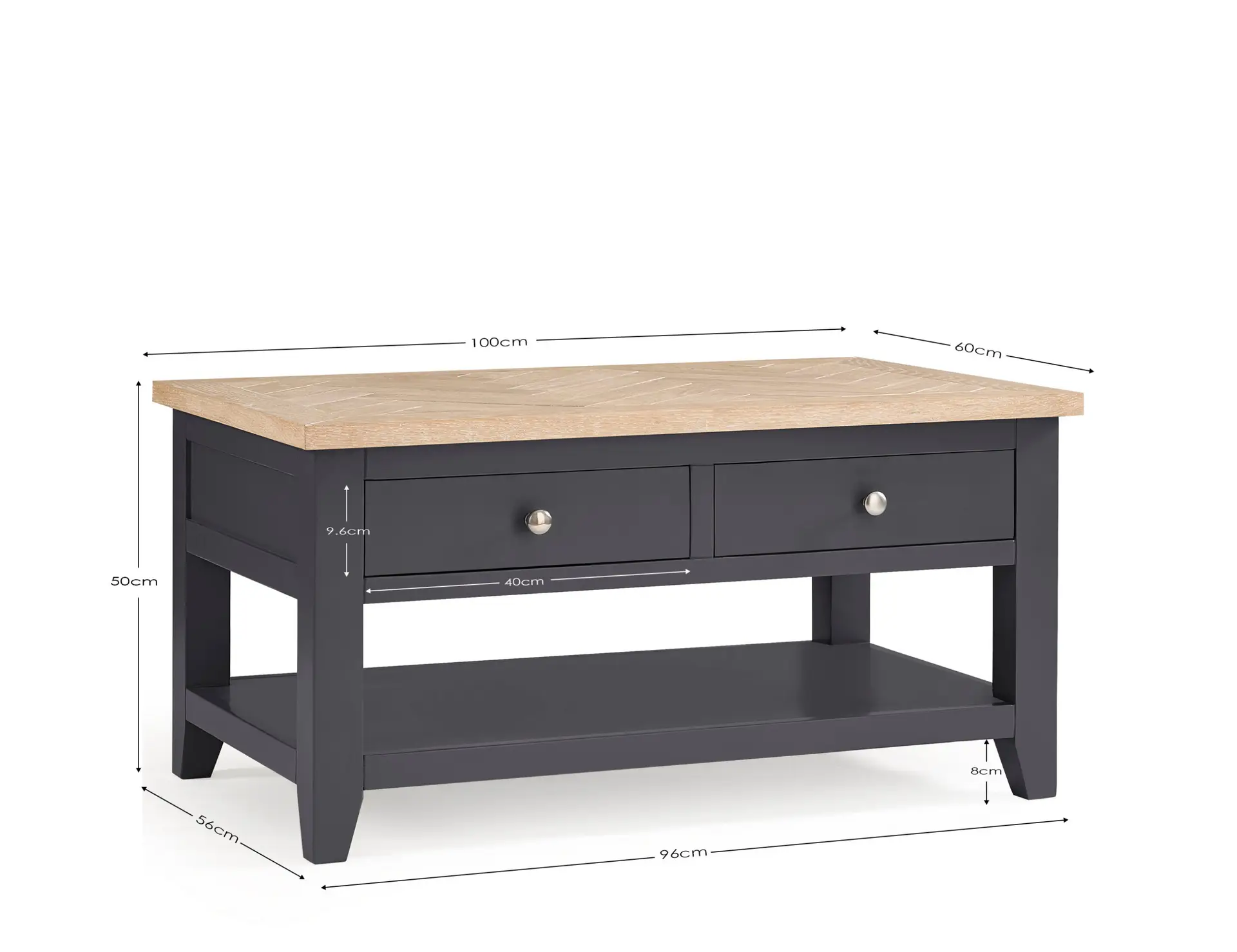 Bordeaux Coffee Table Dark Grey - Image 8