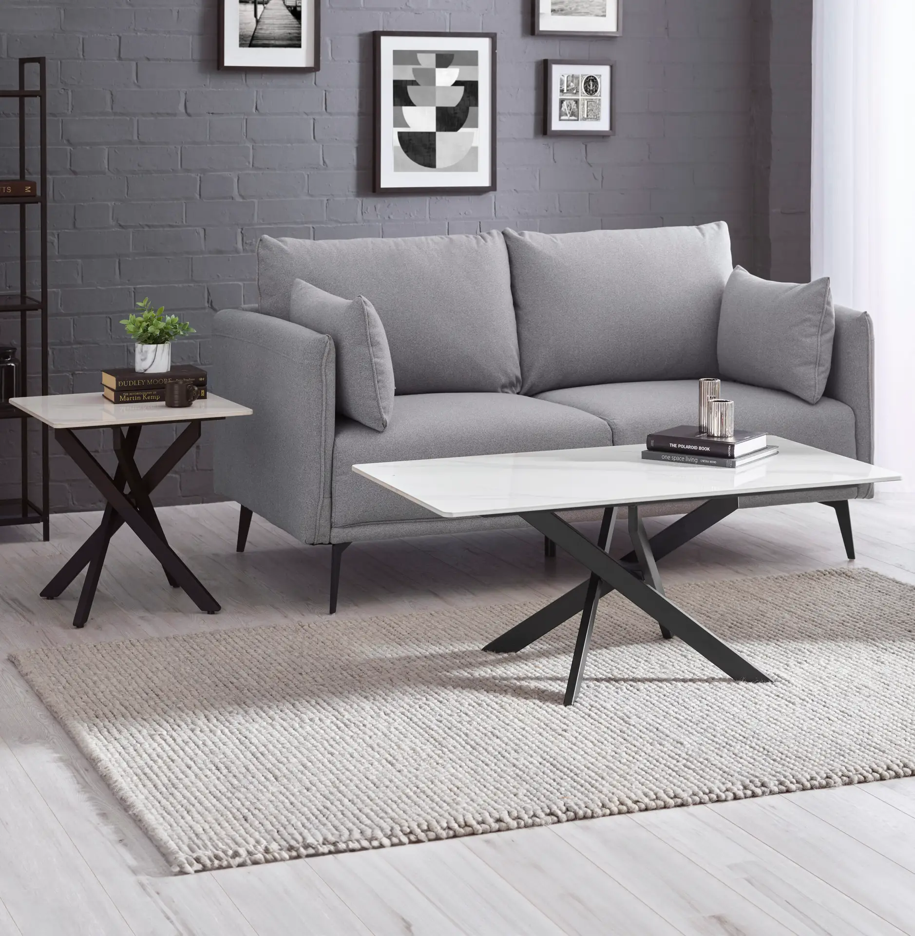 Bradley White Marble Lamp Table - Image 7