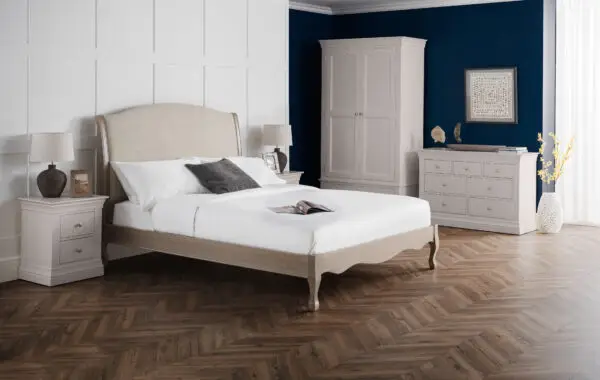 Clermont 2 Drawer Bedside - Light Grey - Image 7