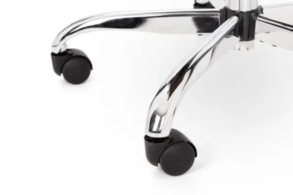 Gio Ivory & Chrome Office Chair - Image 5