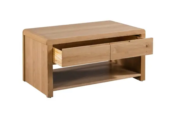 Curve Oak Coffee Table - Image 2