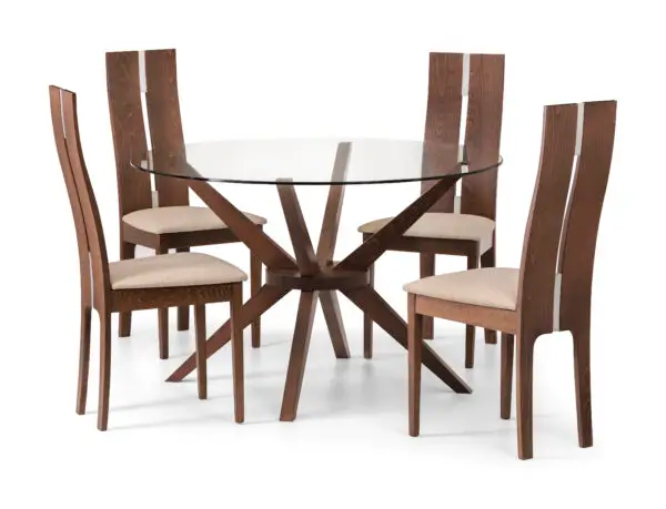 Chelsea 120cm Round Table and 4 Cayman Chairs