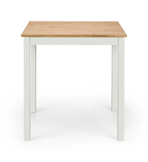 Coxmoor 75cm Square Dining Table - Ivory & Oak - Image 3