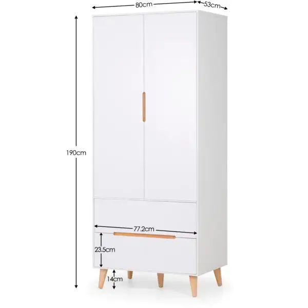 Alicia Combination Wardrobe - White - Image 3