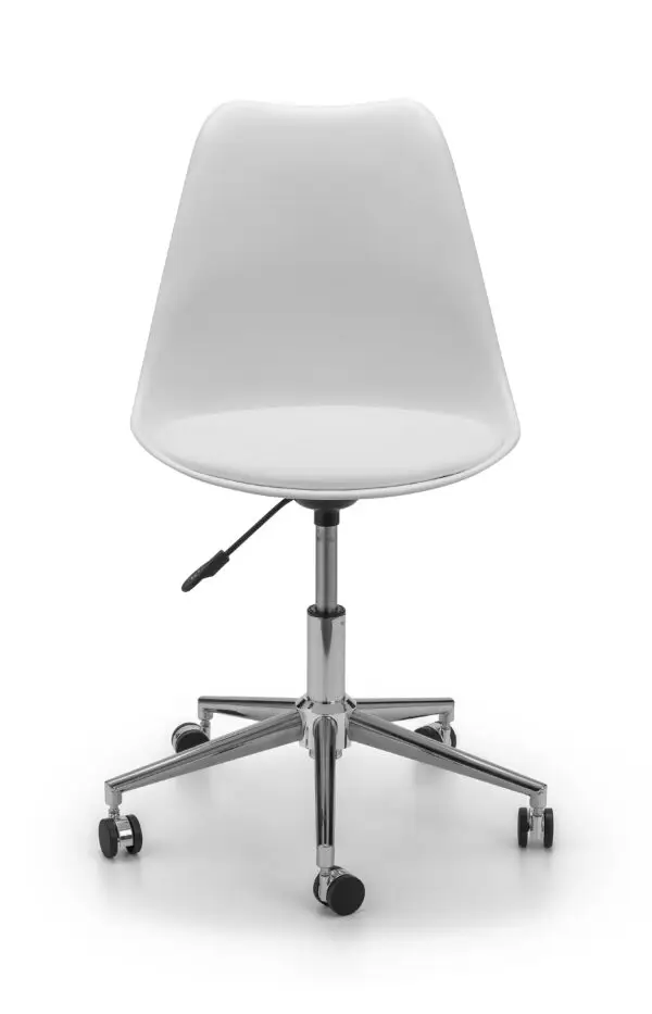 Erika Office Chair - White/Chrome - Image 2
