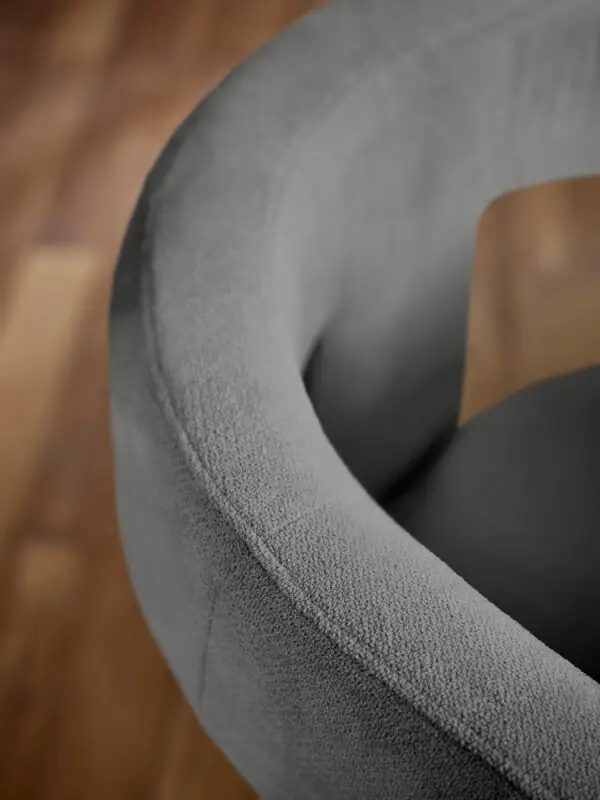 Elara Grey Chenille Upholstered  Chair - Image 7