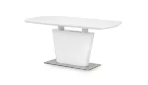 Como High Gloss Extending Table - White