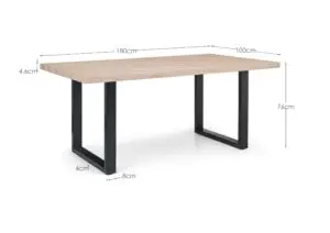 Berwick Rectangular Table and 2 Blue Luxe Low Benches