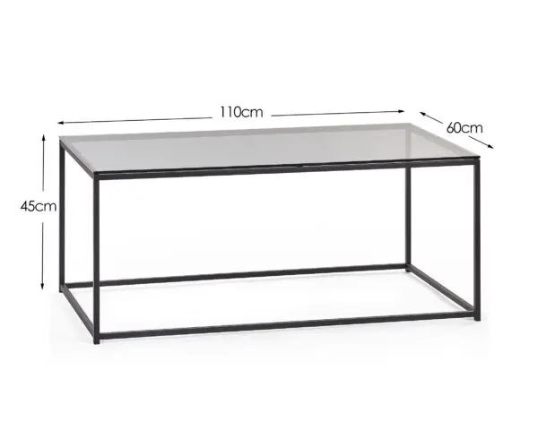 Chicago Coffee Table Smoked Glass - Image 5