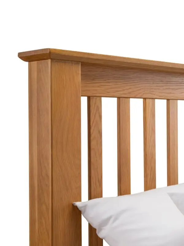 Amsterdam Oak High Footend 135cm Double Bed - Image 6
