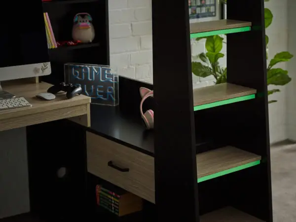 Blaze Gaming Highsleeper - Black And Pale Wood - Image 10