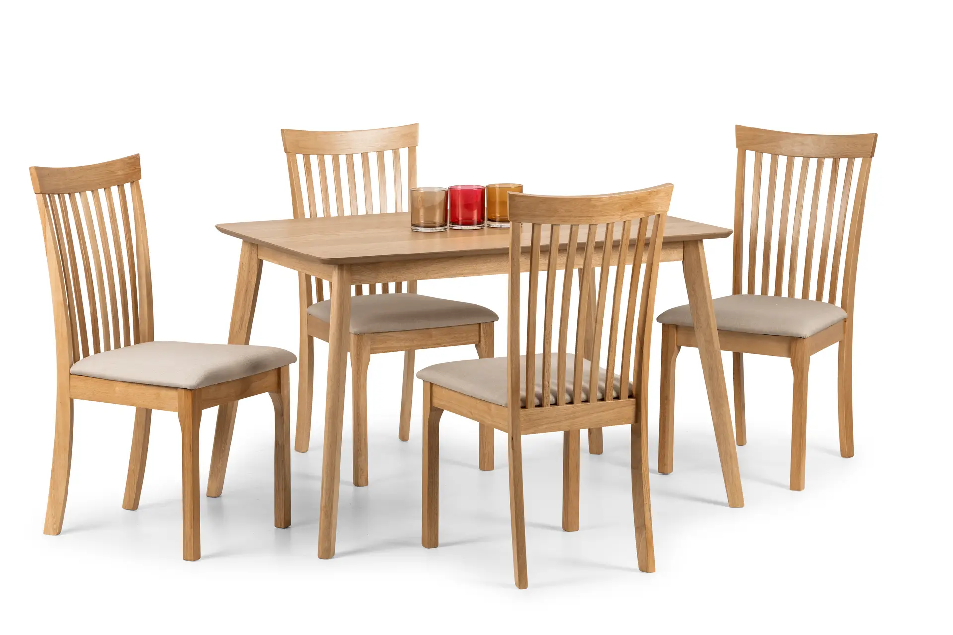 Boden Oak Veneer Rectangular Table With Tapered Legs - Image 4