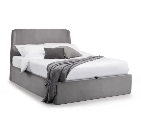 Frida Ottoman Storage 150cm King Bed - Grey - Image 2