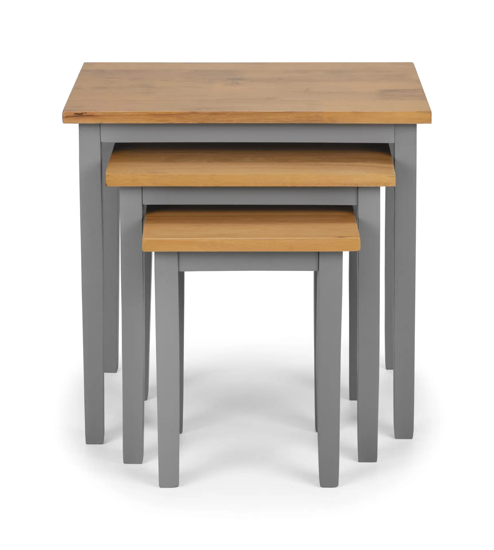 Cleo Nest Of Tables 2 Tone Grey & Oak - Image 3
