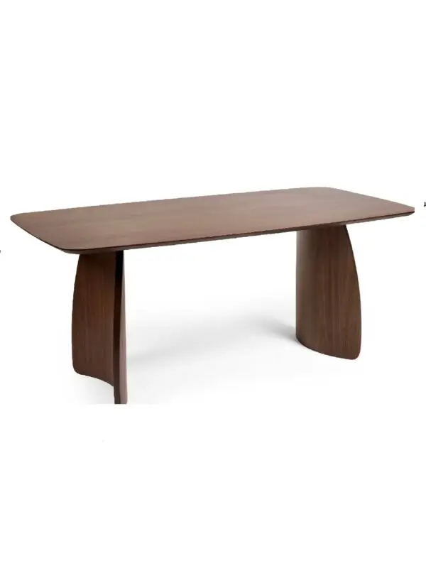 Artemis Curved Leg Walnut Dining Table - Image 2