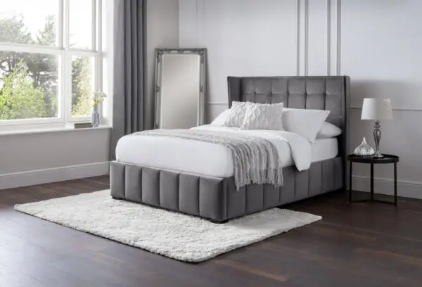 Gatsby 150cm King Bed - Light Grey - Image 10