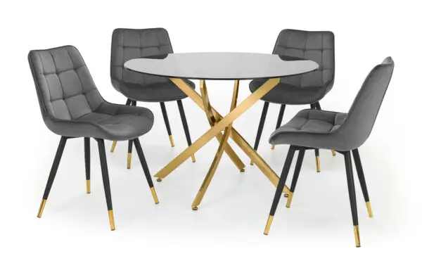 Set Of 2 Hadid Dining Chairs - Grey - Image 7