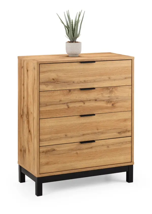 Bali 4 Drawer Chest - Light Oak - Image 3