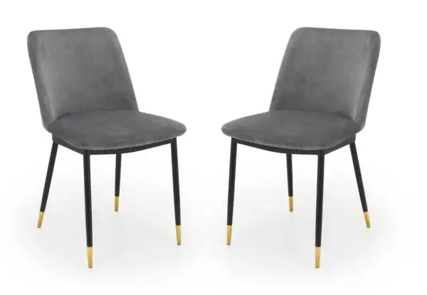 Set Of 2 Delaunay Dining Chairs - Grey - Image 2