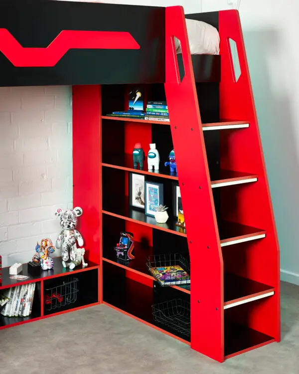 Eagle Single 90cm Gaming Highsleeper - Black and Red - Image 11