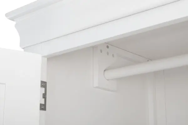 Clermont 2 Door 1 Drawer Wardrobe - Surf White - Image 6