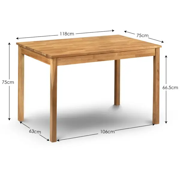 Coxmoor Oak Rectangular Table and 4 Hastings Chairs - Image 4