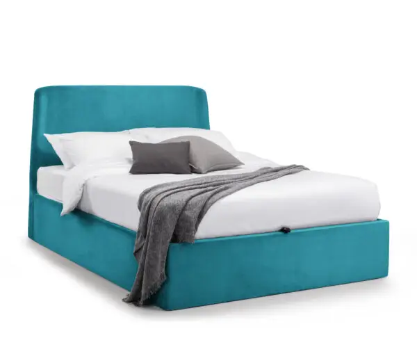 Frida Ottoman Storage 150cm King Bed - Teal - Image 3