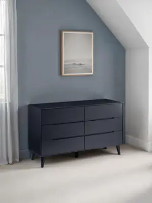 Alicia 6 Drawer Wide Chest - Anthracite