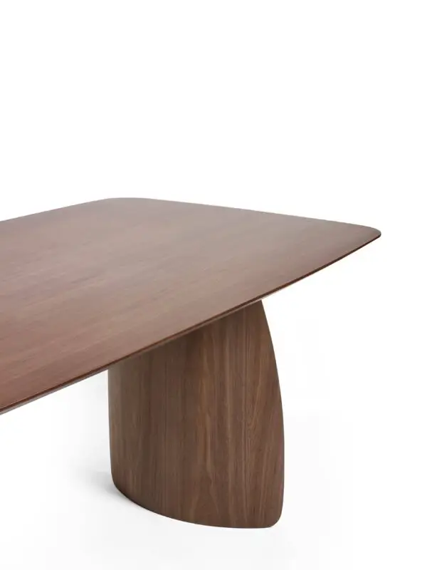 Artemis Curved Leg Walnut Dining Table - Image 9