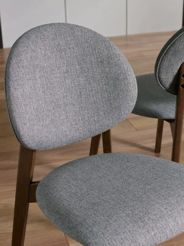 Set of 2 Artemis Walnut and 
Grey Dining Chairs - Image 7