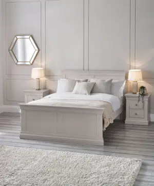 Clermont 135Cm Double Bed - Light Grey