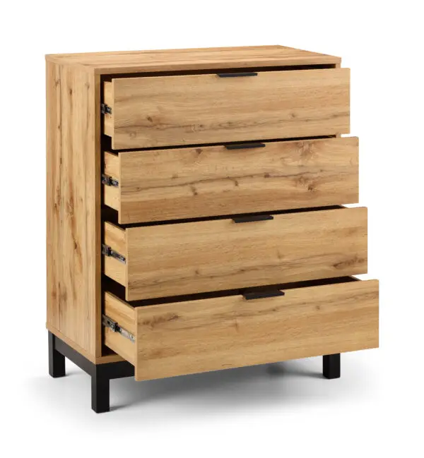 Bali 4 Drawer Chest - Light Oak - Image 4