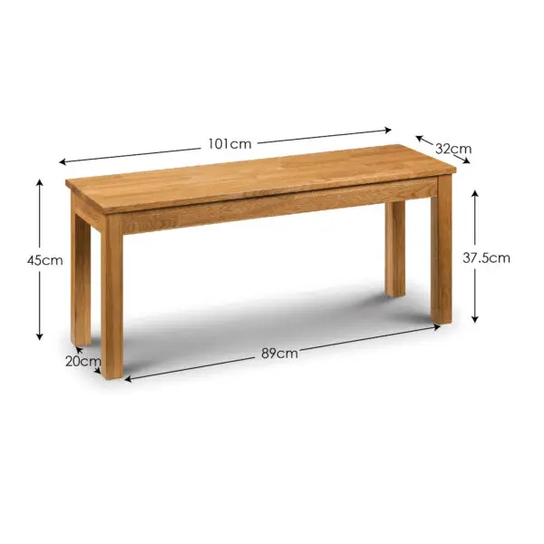 Coxmoor Bench - Oak - Image 5