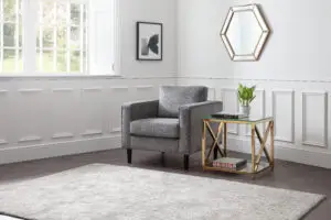 Hayward Chair - Grey Chenille Fabric