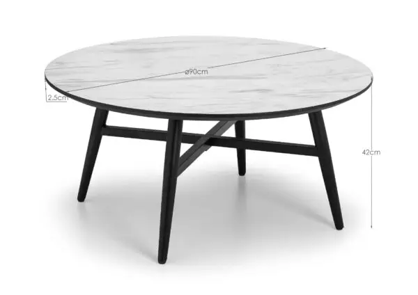 Firenze Marble Effect Coffee Table - Image 6