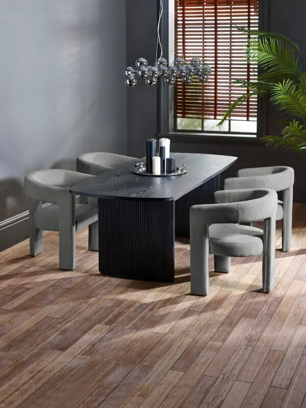 Elara Grey Chenille Upholstered  Chair - Image 15