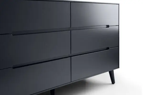 Alicia 6 Drawer Wide Chest - Anthracite - Image 6