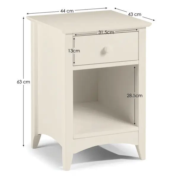 Cameo 1 Drawer Bedside - Image 5