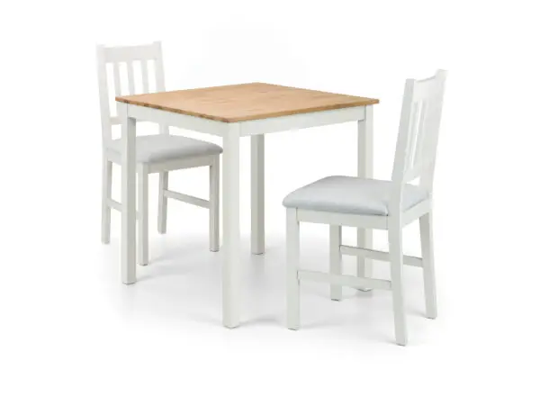 Coxmoor 75cm Square Dining Table - Ivory & Oak - Image 9