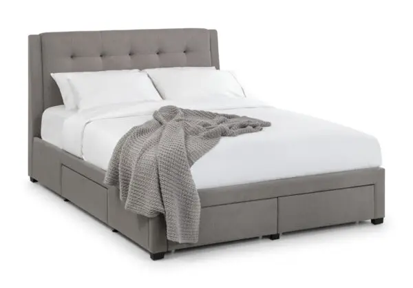 Fullerton 4 Drawer 135cm Double Bed  Grey - Image 2