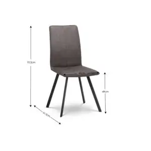 Carnegie Table and 4 Grey Monroe Chairs