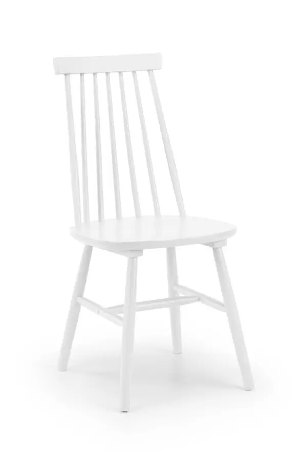 Set Of 2 Alassio Spindle Back Dining Chairs - White - Image 2