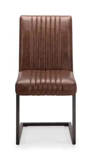 Brooklyn Oak Round Table and 4 Brown Brooklyn Chairs