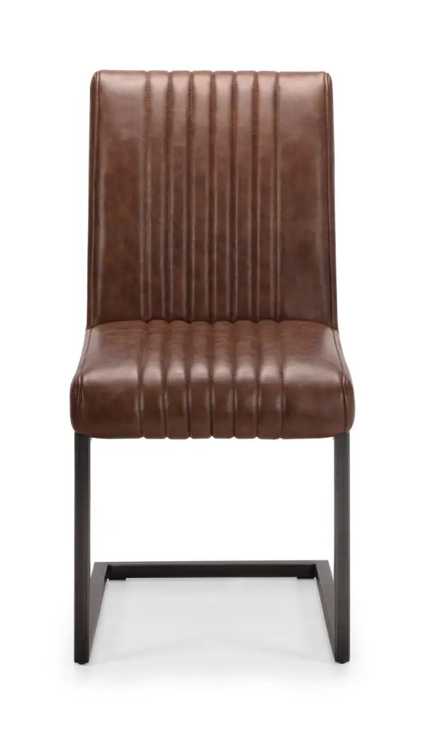 Brooklyn Oak Round Table and 4 Brown Brooklyn Chairs