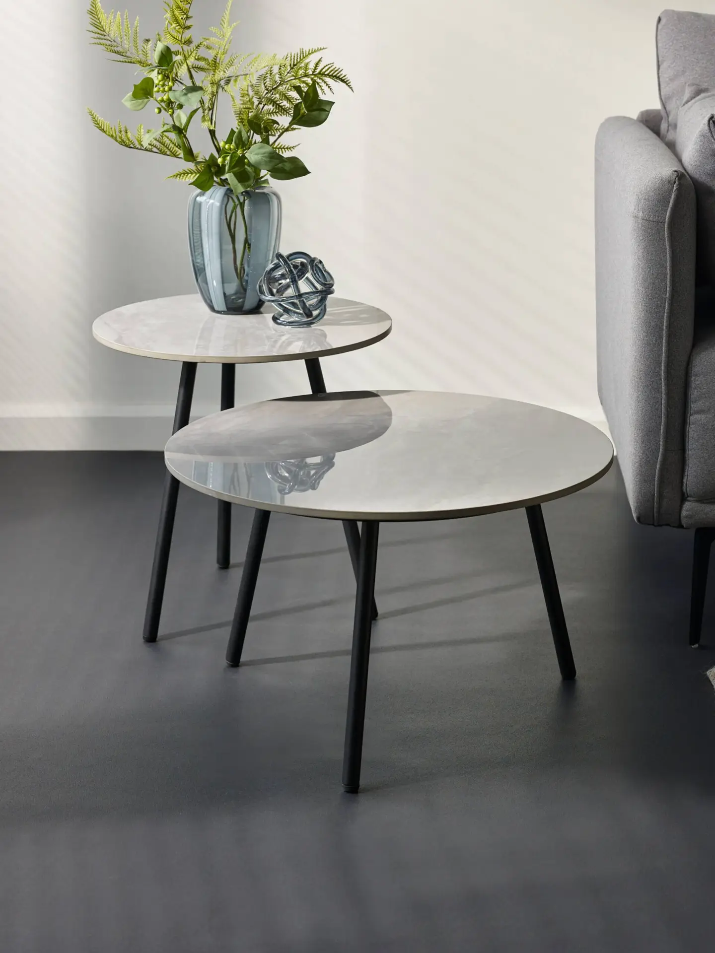 Casper Set of Side Tables Grey