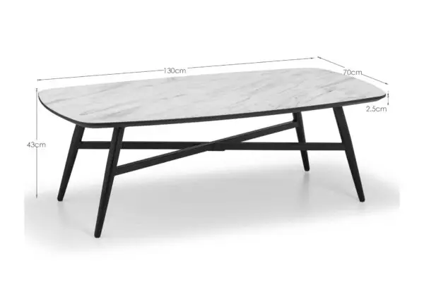 Caruso Marble Effect Coffee Table - Image 7