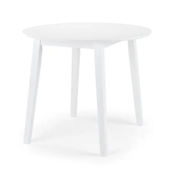 Coast White Dropleaf Table and 4 White Coast Chairs - Image 4