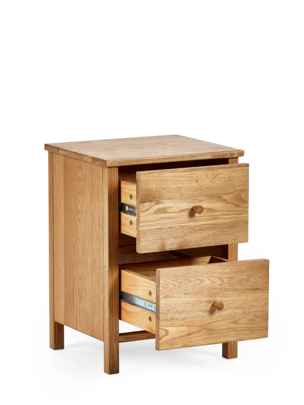 Coxmoor 2 Drawer Bedside - Oak - Image 4