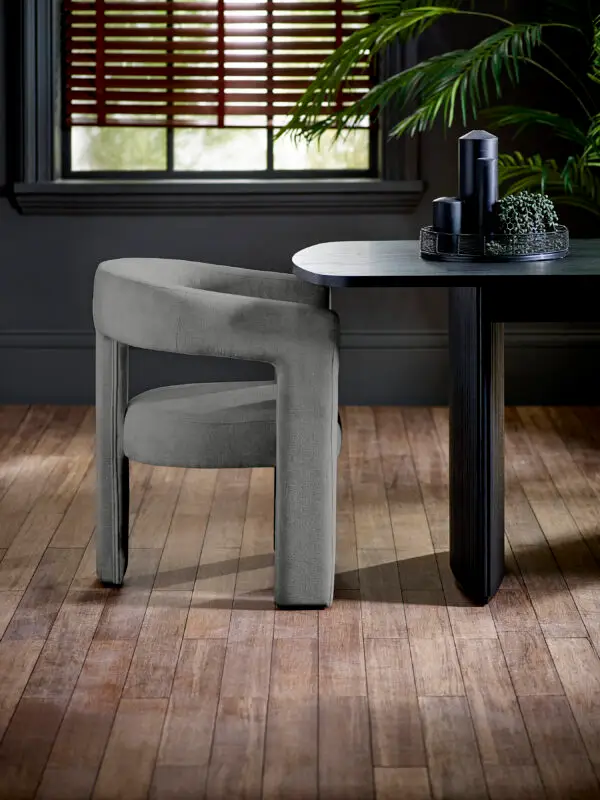 Elara Grey Chenille Upholstered  Chair - Image 2